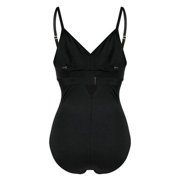 Spanx One Piece Swimsuit Womens 3X Black V Neck Padded 50129R - Picture 4 of 5